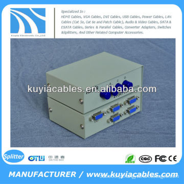 Manual de 4 portas 4 Way VGA Switch Box / VGA Monitor Sharing Switch Box Adapter